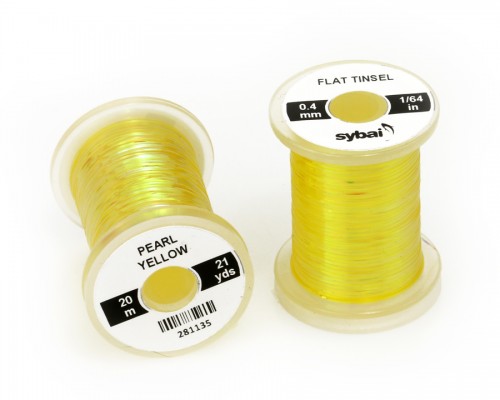 Flat Tinsel, 0.4 mm, Pearl Yellow